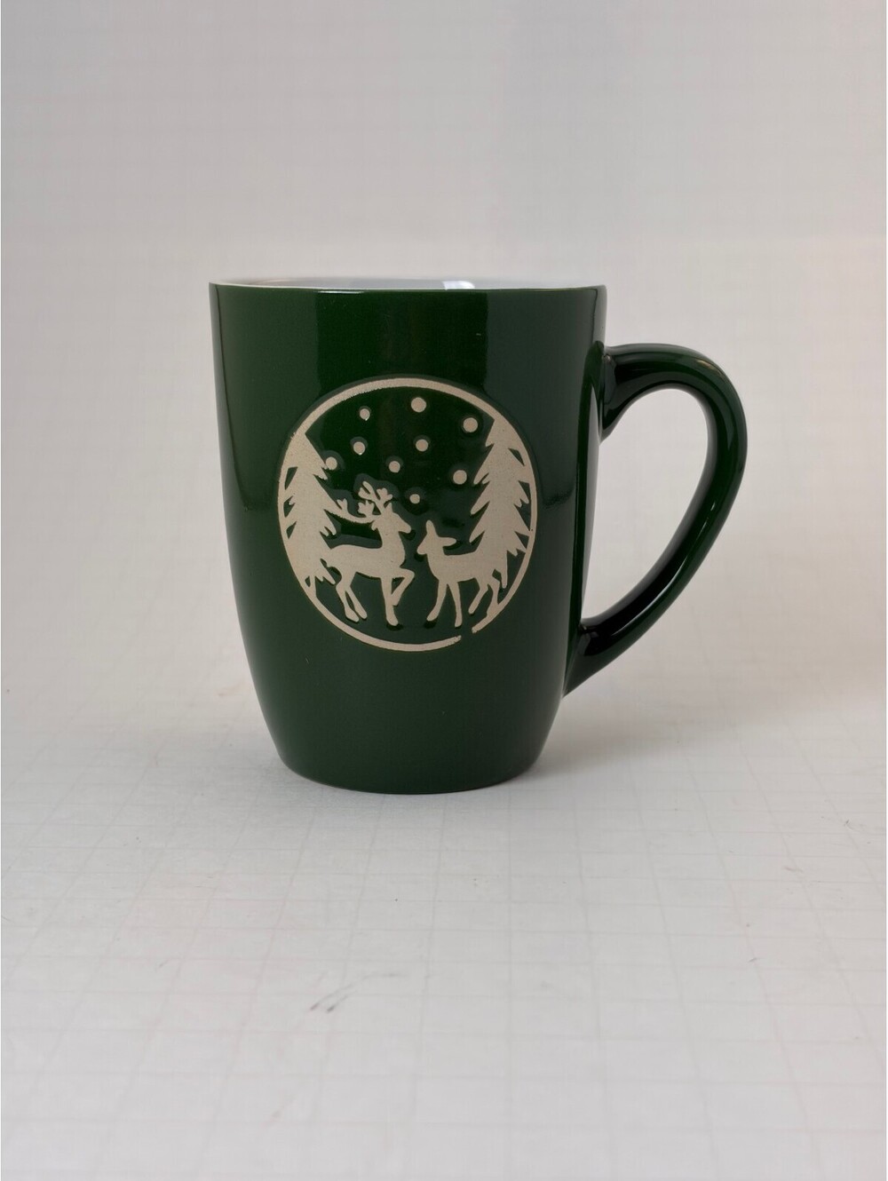 California Pantry Green Ceramic Holiday Reindeer Mug